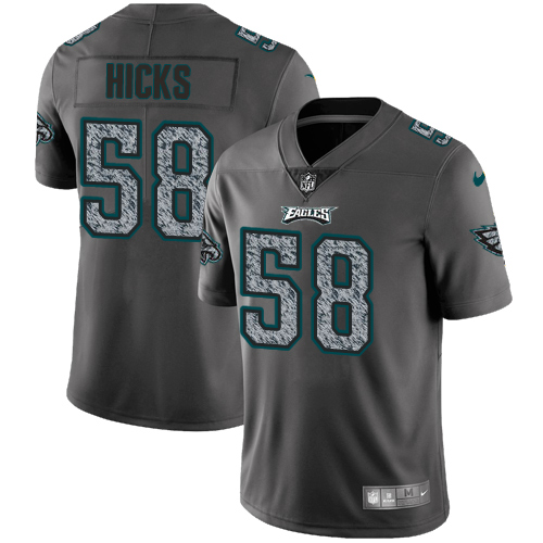 Nike Eagles #58 Jordan Hicks Gray Static Men's Stitched NFL Vapor Untouchable Limited Jersey